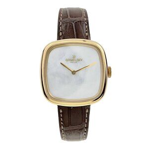 NEW Gomelsky By Shinola Eppie Sneed Watch Gold Plated MOP Dial w/ Box MSRP $950